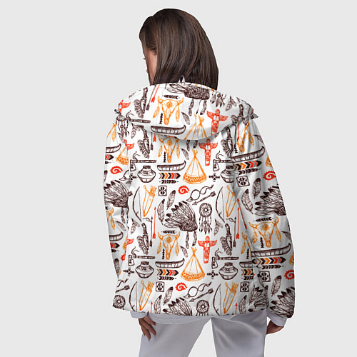 Женская ветровка Native American items / 3D-Белый – фото 4