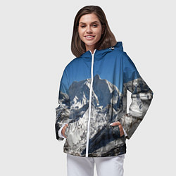Ветровка с капюшоном женская Канченджанга, Гималаи, 8 586 м, цвет: 3D-белый — фото 2