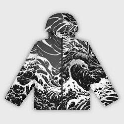 Женская ветровка Черно-белые волны