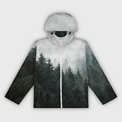 Женская ветровка Туманный хвойный лес