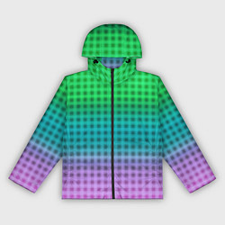 Женская ветровка Gradient lilac green plaid