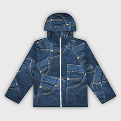 Ветровка с капюшоном женская Джинсовка jeans, цвет: 3D-белый