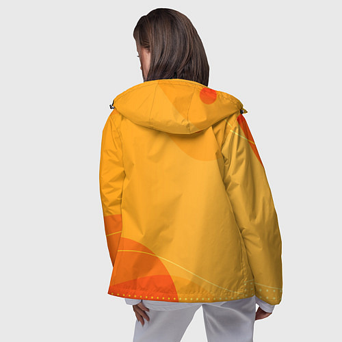 Женская ветровка Porsche Жёлтая абстракция / 3D-Черный – фото 4