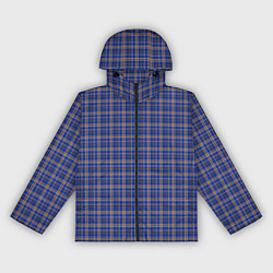 Женская ветровка Синий с горчичным в клетку