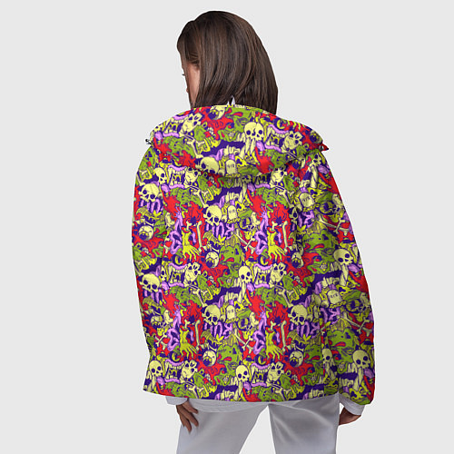 Женская ветровка Череп и зомби / 3D-Белый – фото 4