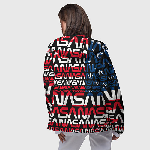 Женская ветровка Nasa usa флаг / 3D-Черный – фото 4