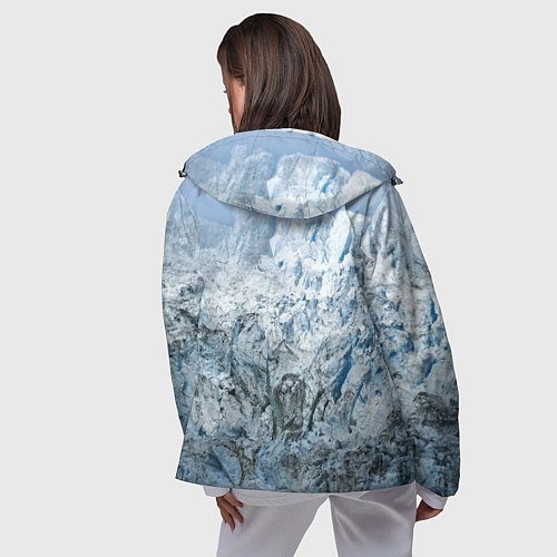 Женская ветровка Ледяные горы со снегом / 3D-Черный – фото 4