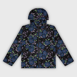 Женская ветровка Мозаичный геометрический узор Розы