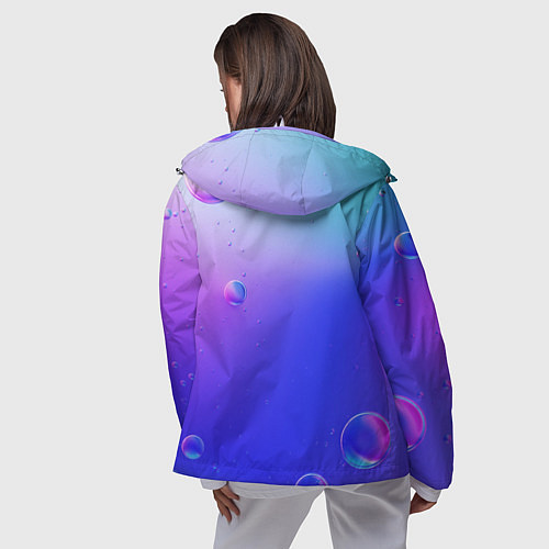 Женская ветровка Радужные мыльные пузыри / 3D-Белый – фото 4