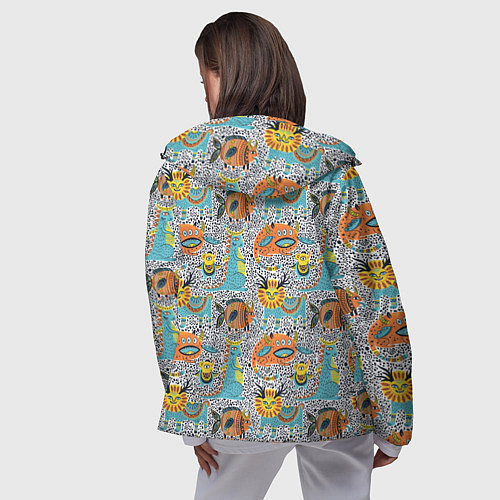 Женская ветровка Фантастические животные / 3D-Черный – фото 4