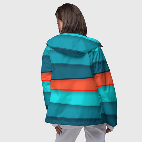 Женская ветровка Геометрические непараллельные пластины / 3D-Черный – фото 4