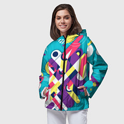 Ветровка с капюшоном женская Просто красивый фон, цвет: 3D-черный — фото 2