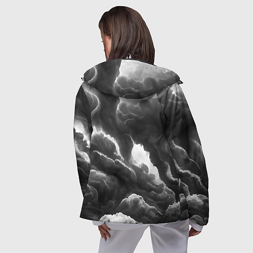 Женская ветровка Очень темные тучи / 3D-Белый – фото 4