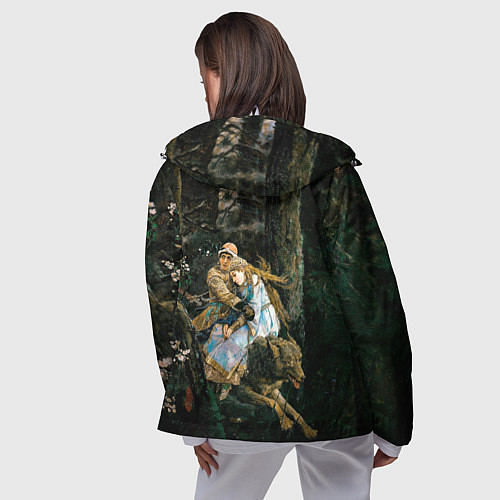 Женская ветровка Васнецов Иван царевич на Сером Волке / 3D-Белый – фото 4