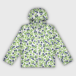 Ветровка с капюшоном женская Лесная черника, цвет: 3D-белый