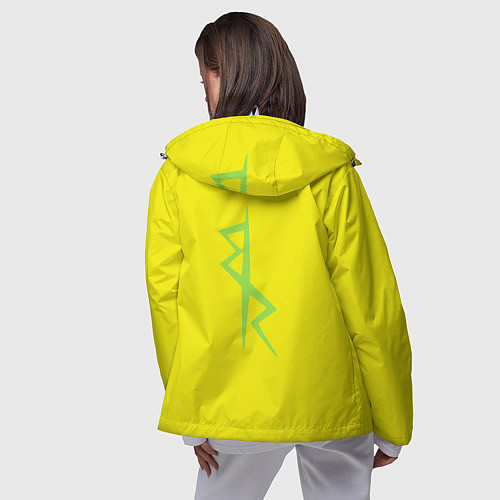 Женская ветровка Киберпанк - Лого Дэвида / 3D-Белый – фото 4
