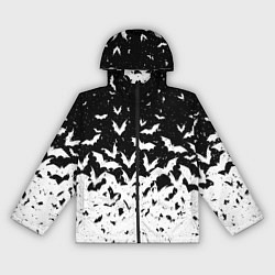 Женская ветровка Black and white bat pattern