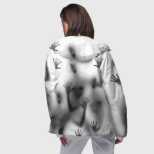 Женская ветровка Bodies inside behind a white wall / 3D-Белый – фото 4