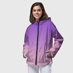 Ветровка с капюшоном женская Раннее утро, цвет: 3D-черный — фото 2