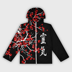 Ветровка с капюшоном женская Сакура в цвету, цвет: 3D-белый