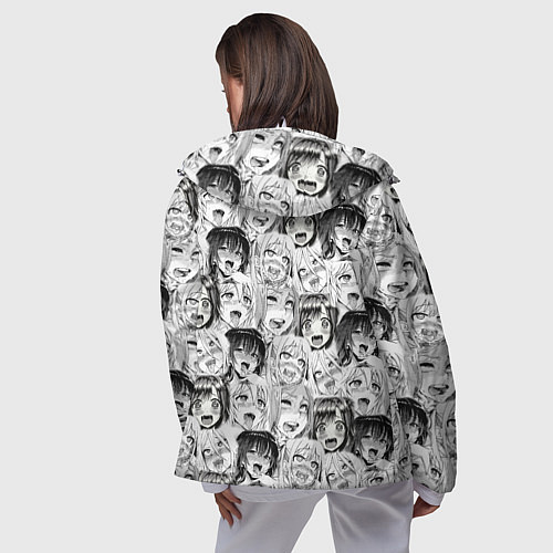Женская ветровка Разные девушки Ахегао / 3D-Белый – фото 4