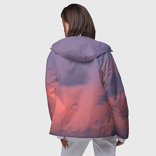 Женская ветровка Розовая туча / 3D-Белый – фото 4