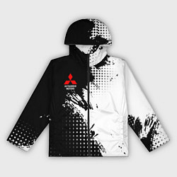 Женская ветровка Mitsubishi - черно-белая абстракция