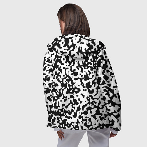 Женская ветровка Камуфляж Cowskin мелкий / 3D-Черный – фото 4