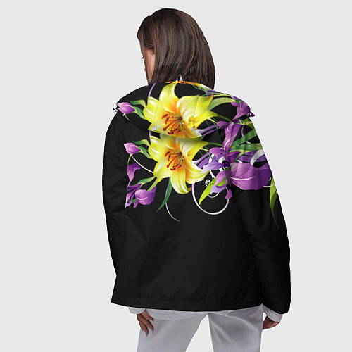 Женская ветровка Лилии / 3D-Белый – фото 4