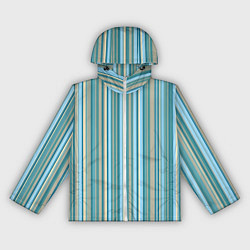 Женская ветровка Текстура полосы зелено-голубой