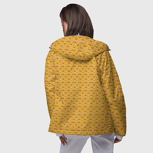 Женская ветровка Паттерн с утятами / 3D-Белый – фото 4