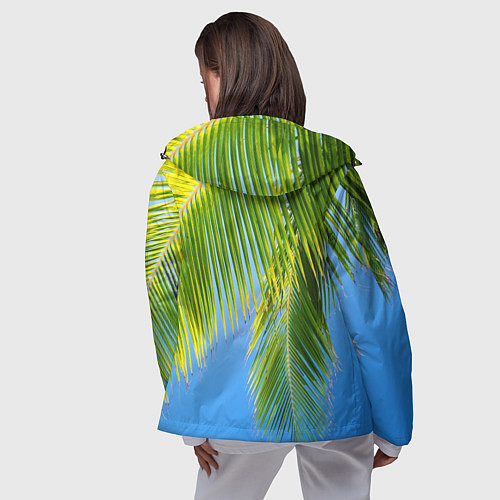 Женская ветровка Пальма у неба / 3D-Черный – фото 4