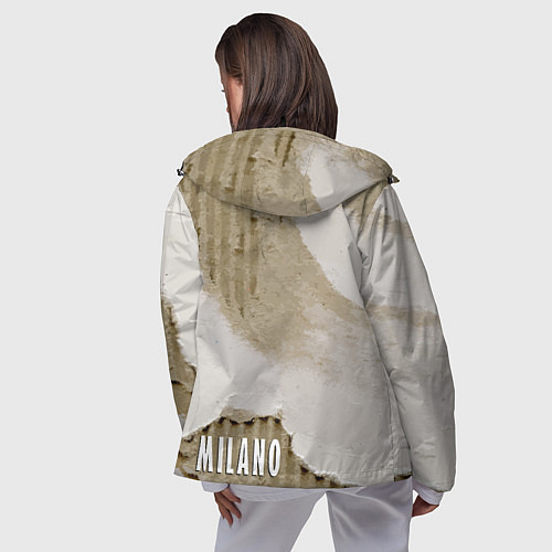 Женская ветровка Рваный гофрированный картон - Milano / 3D-Черный – фото 4