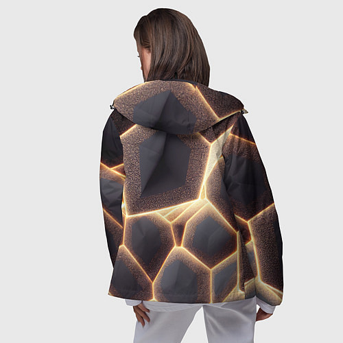 Женская ветровка Сотовая лава / 3D-Черный – фото 4