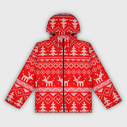Женская ветровка Рождественский красный свитер с оленями
