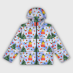 Женская ветровка Новый год - елки и подарки