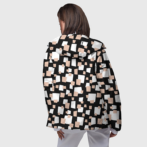 Женская ветровка Геометрические фигуры разных размеров / 3D-Белый – фото 4