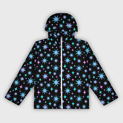 Женская ветровка Зимние цветные звезды