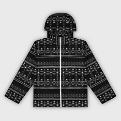 Женская ветровка Черно-белый зимний орнамент Scandinavian winter