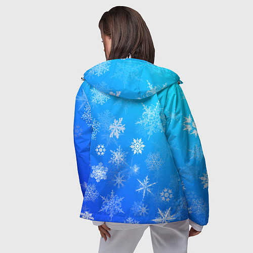 Женская ветровка Снежинки в небе / 3D-Белый – фото 4