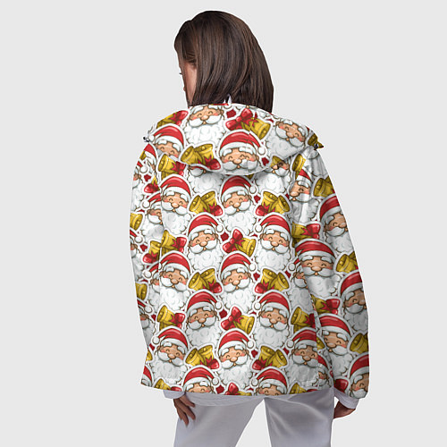 Женская ветровка Новогодний Дед Мороз / 3D-Белый – фото 4