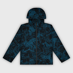 Женская ветровка Синий и черный мраморный узор