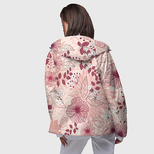Женская ветровка Floral pattern / 3D-Белый – фото 4