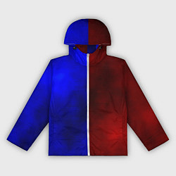 Женская ветровка Половина синяя, половина красная