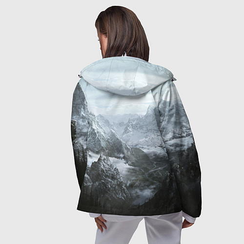 Женская ветровка Природа Скайрима / 3D-Белый – фото 4