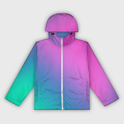 Женская ветровка Розовый с бирюзовым и синим градиент