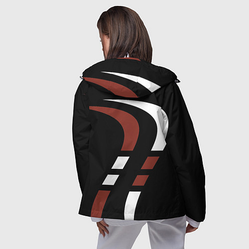 Женская ветровка Две кривые / 3D-Белый – фото 4