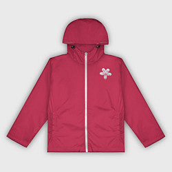 Женская ветровка Белый цветок на Вива Маджента