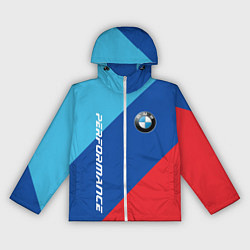 Ветровка с капюшоном женская Bmw - m colors, цвет: 3D-белый
