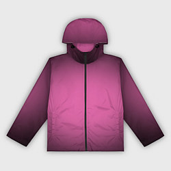 Ветровка с капюшоном женская Розовый фон с черной виньеткой, цвет: 3D-черный